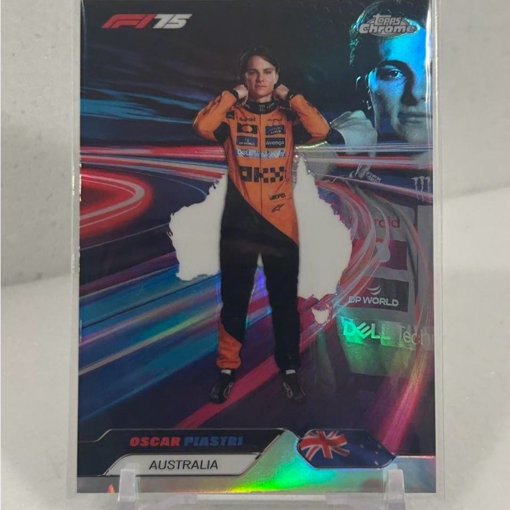 2025 Topps Chrome Racing F1 Oscar Piastri #NN-3 Neon Nations Case Hit SSP